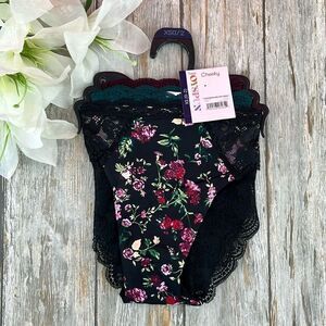 Womens Micro Fiber Cheeky Panties Underwear 3-Pack Size XS